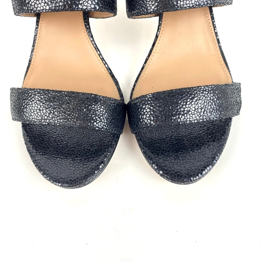 Calvin Klein Heeled Sandals Womens 8.5 Embossed Genuine Suede "Cecily" 38.5 LKNU - Picture 4 of 8